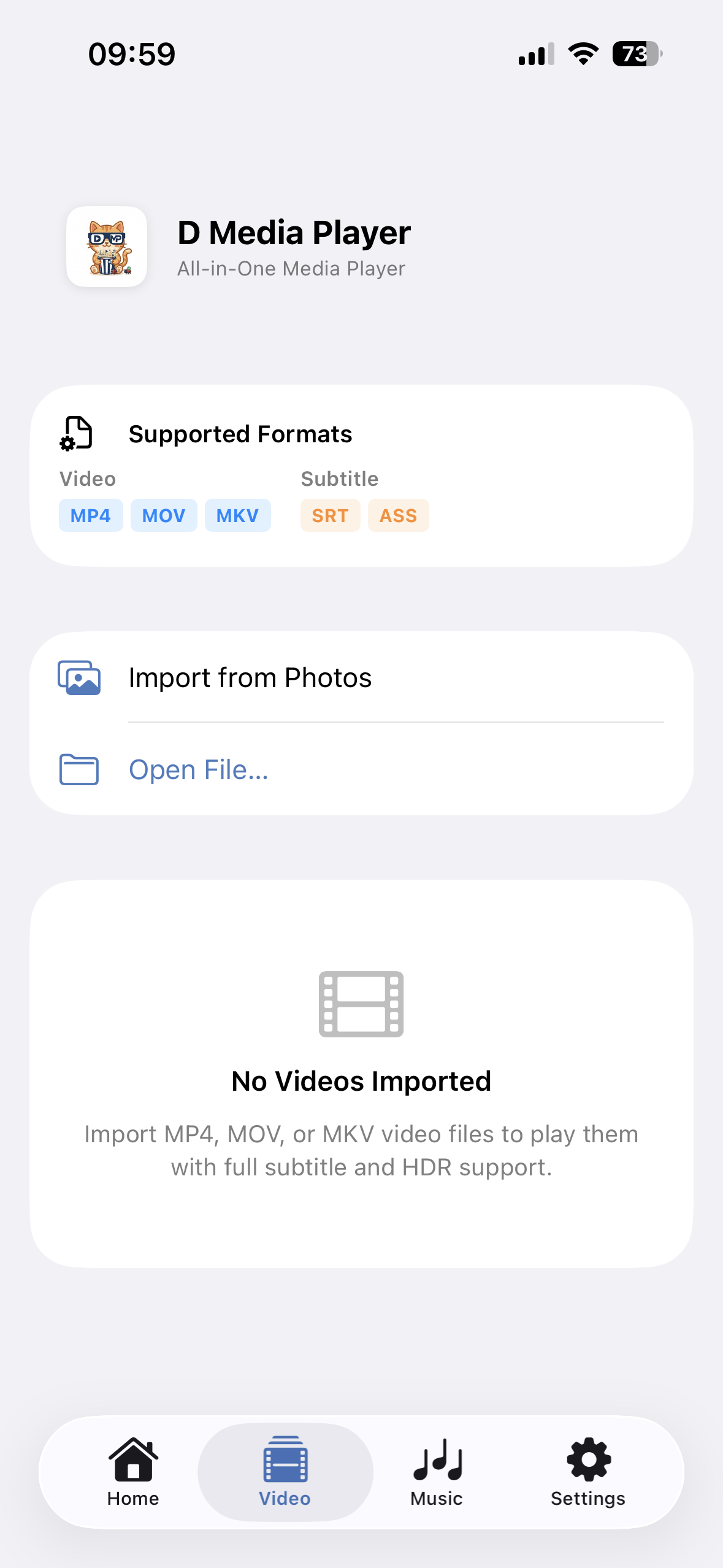 Video Player - Format Support